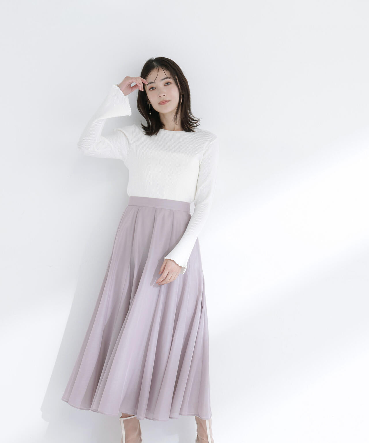 シャイニーシアーボイルスカート