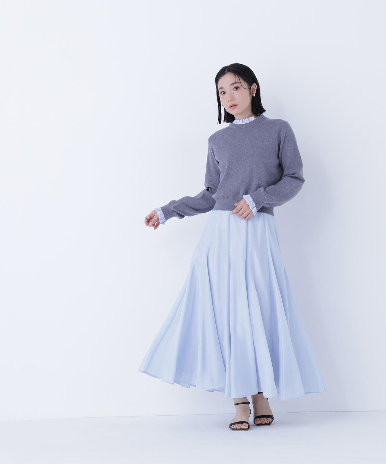 シャイニーシアーボイルスカート