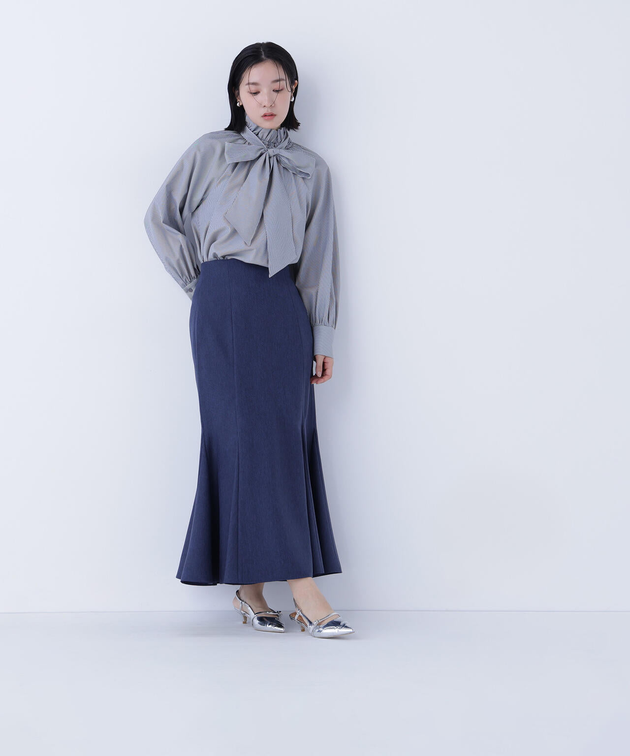 ヘム切替マーメイドスカート