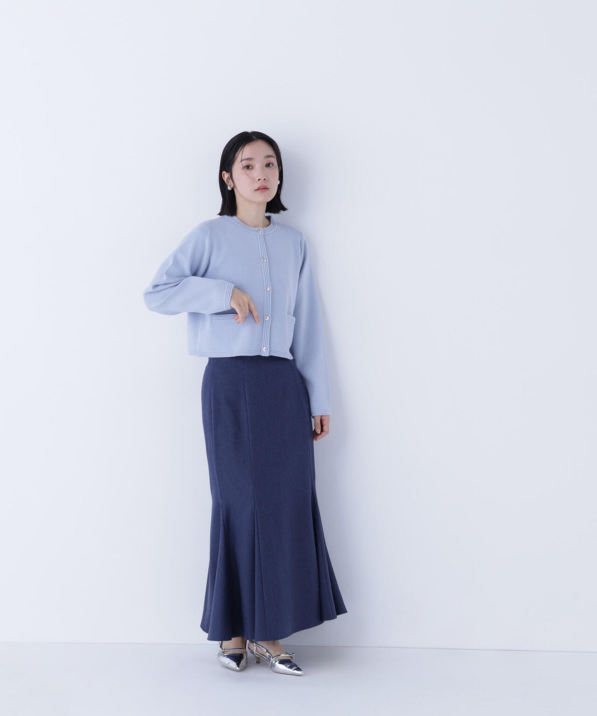 ヘム切替マーメイドスカート