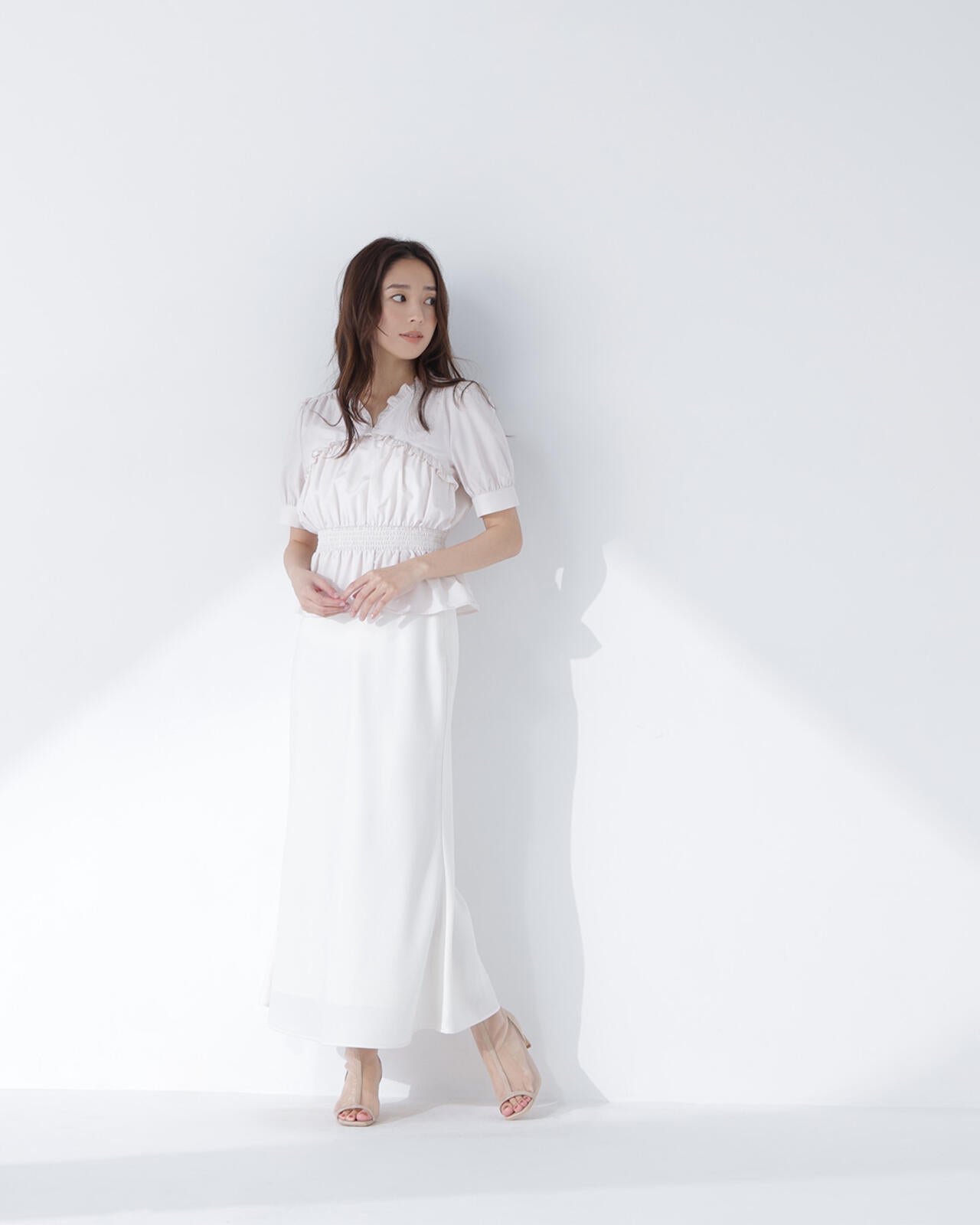 バイアスサテンナロースカート