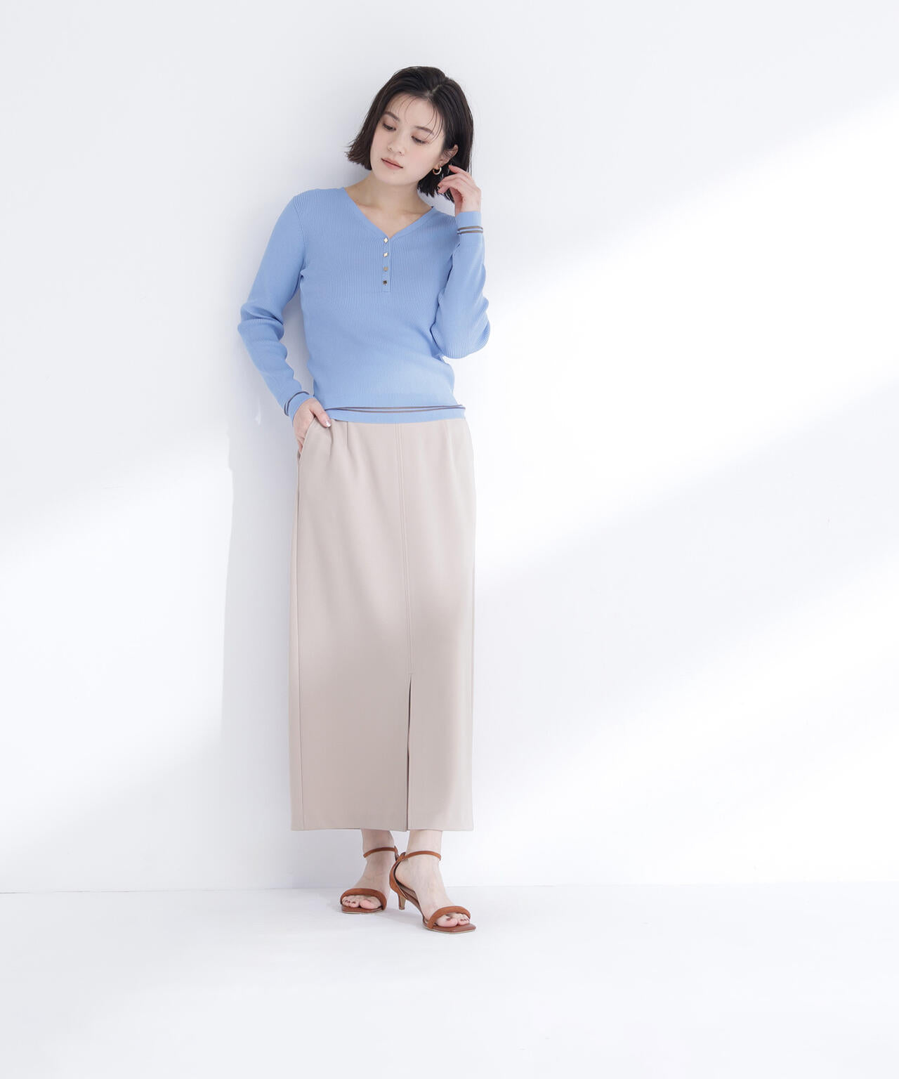 ストレッチカルゼシリーズ ナロースカート