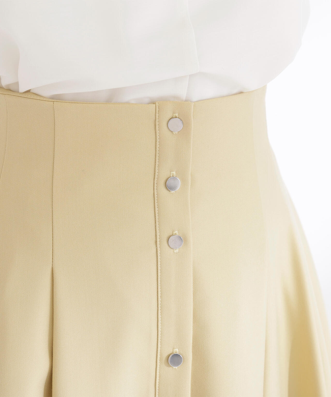 フロントボタンフレアスカート