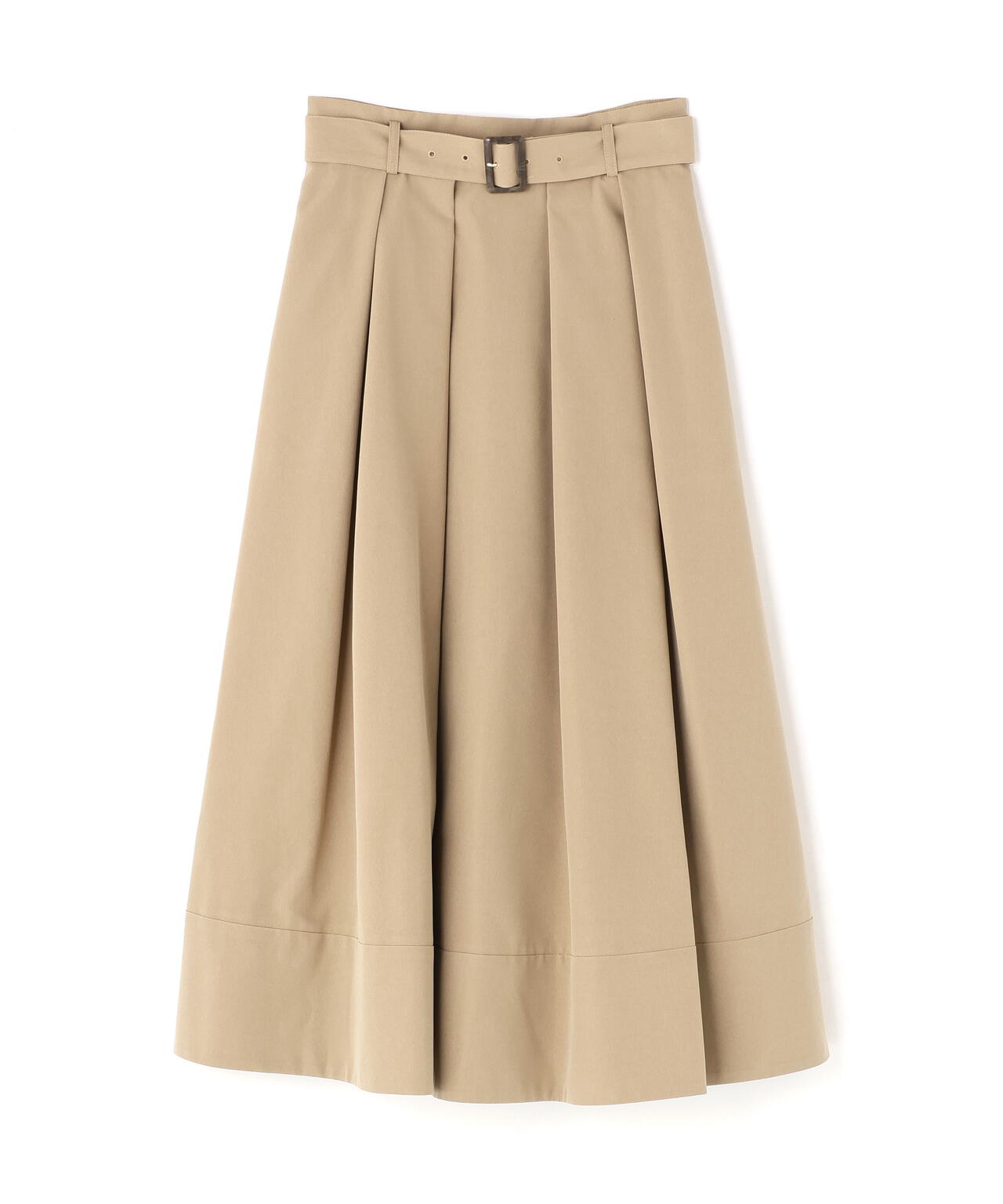 ベルテッドタックフレアスカート