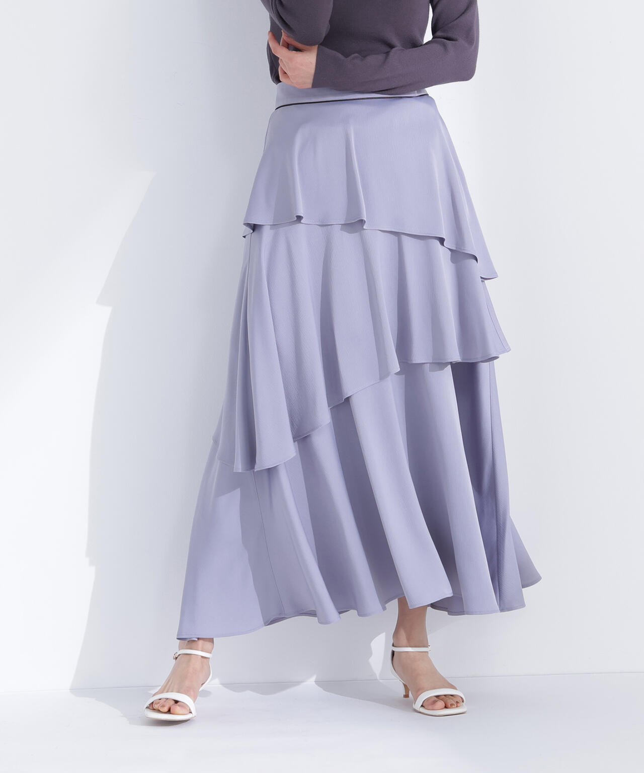 アシンメトリーティアードスカート