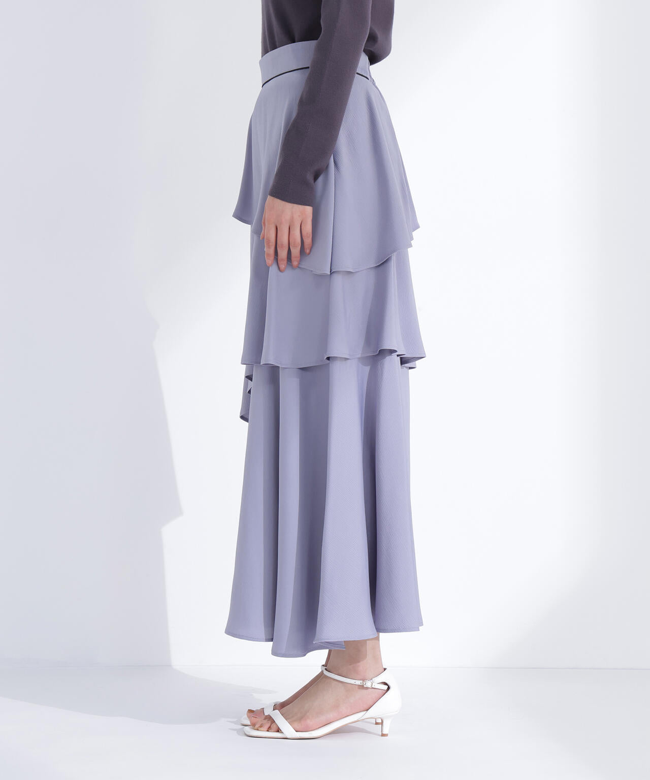 アシンメトリーティアードスカート