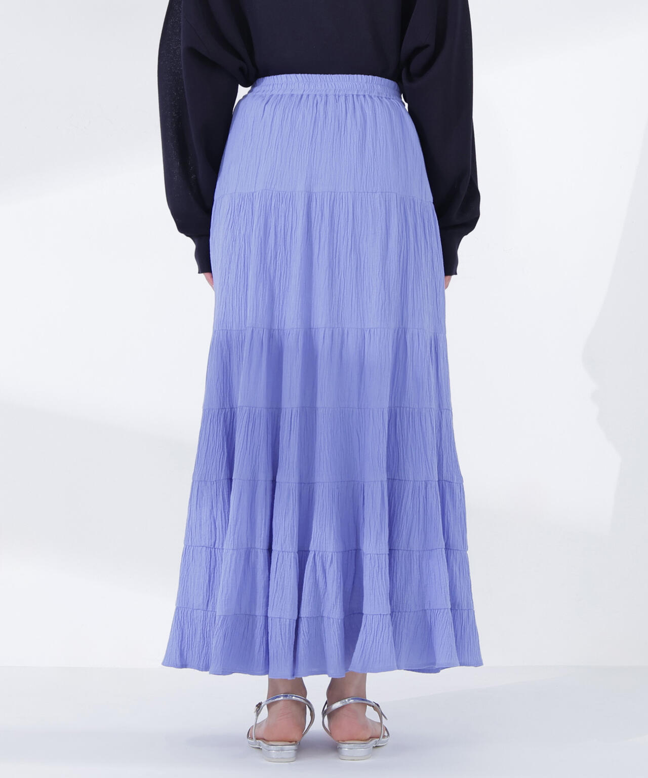 楊柳ティアードロングスカート