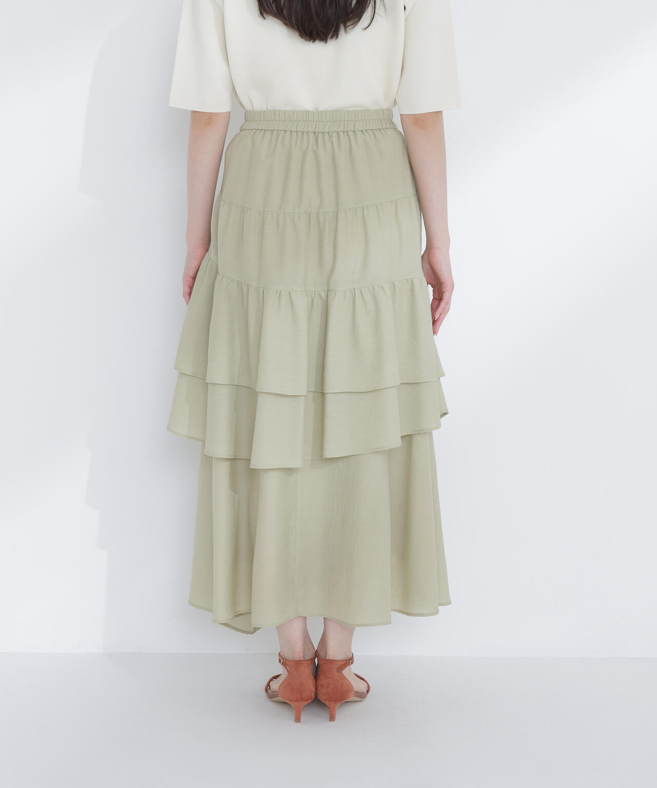 アシンメトリーティアードスカート