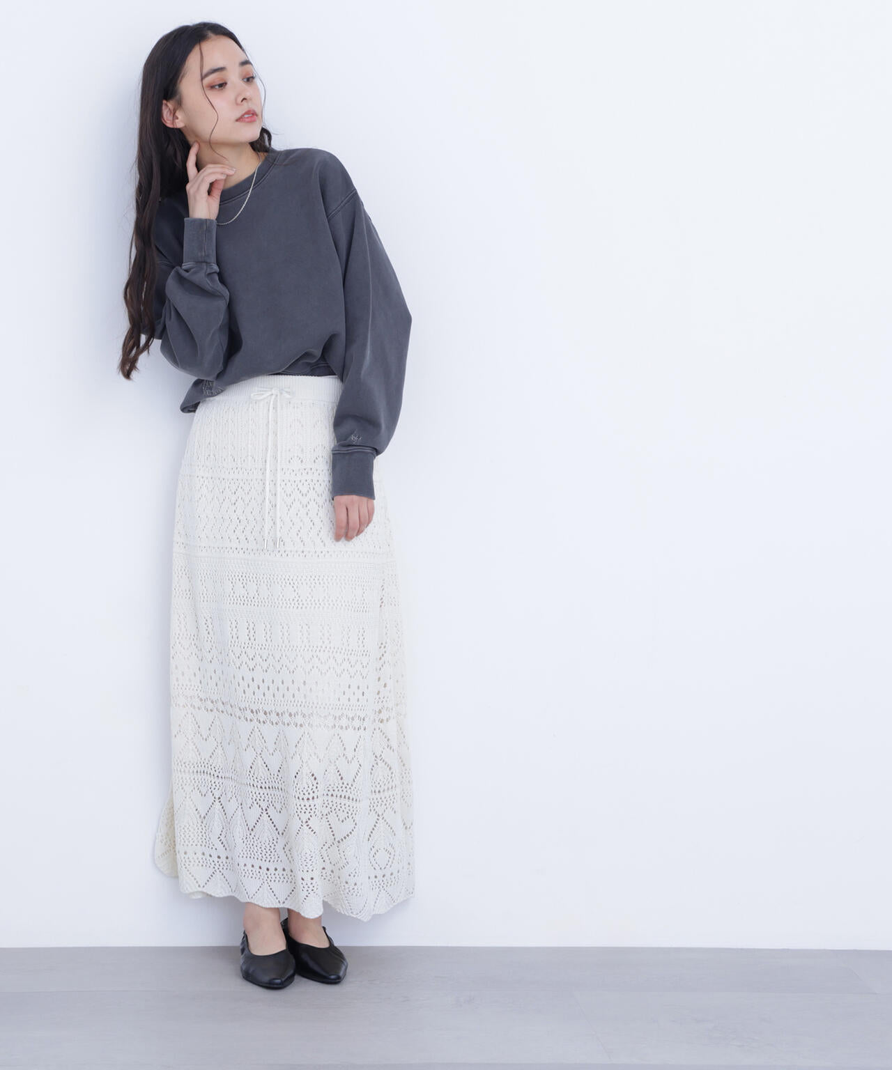 カギアミ風ニットスカート
