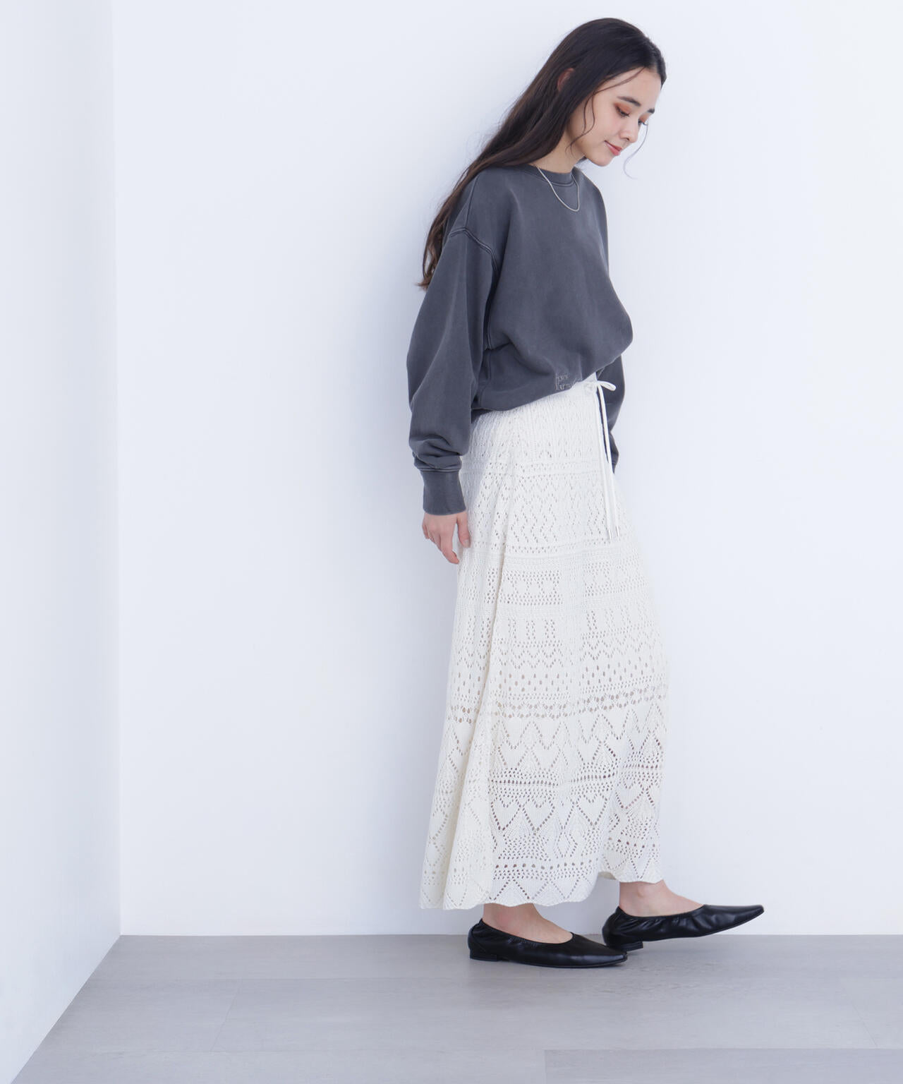 カギアミ風ニットスカート