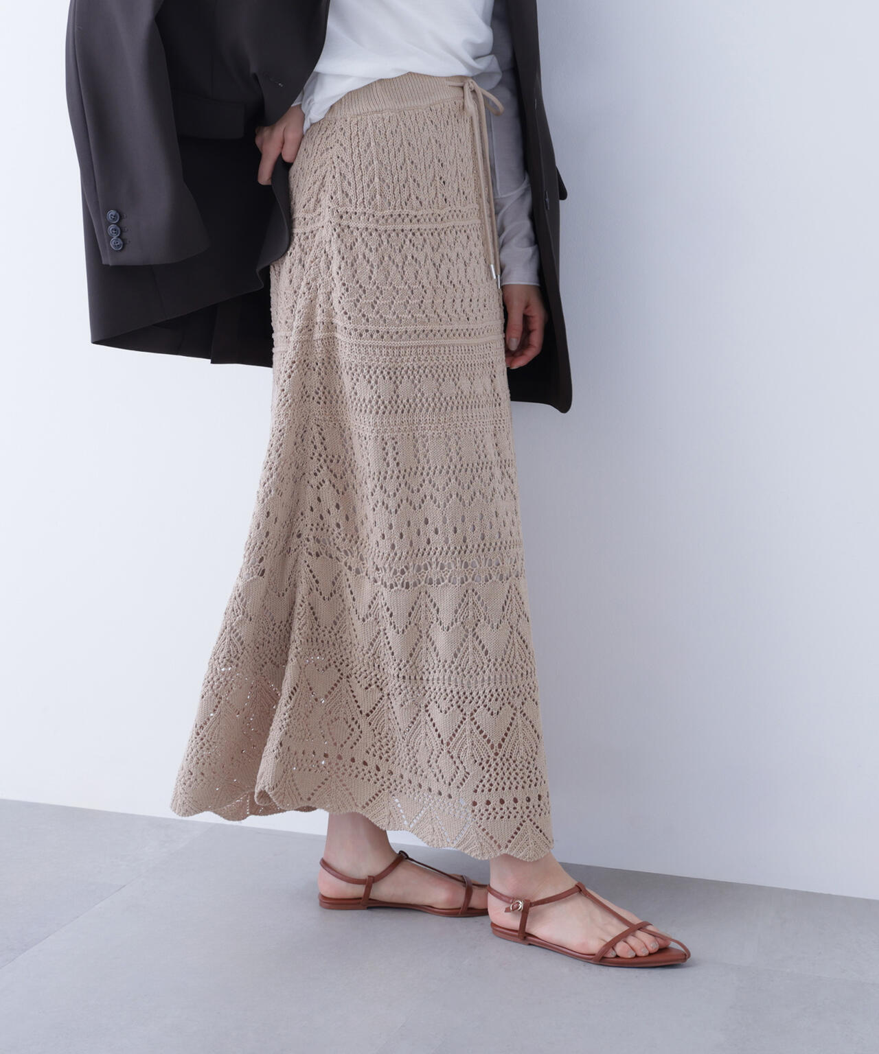 カギアミ風ニットスカート