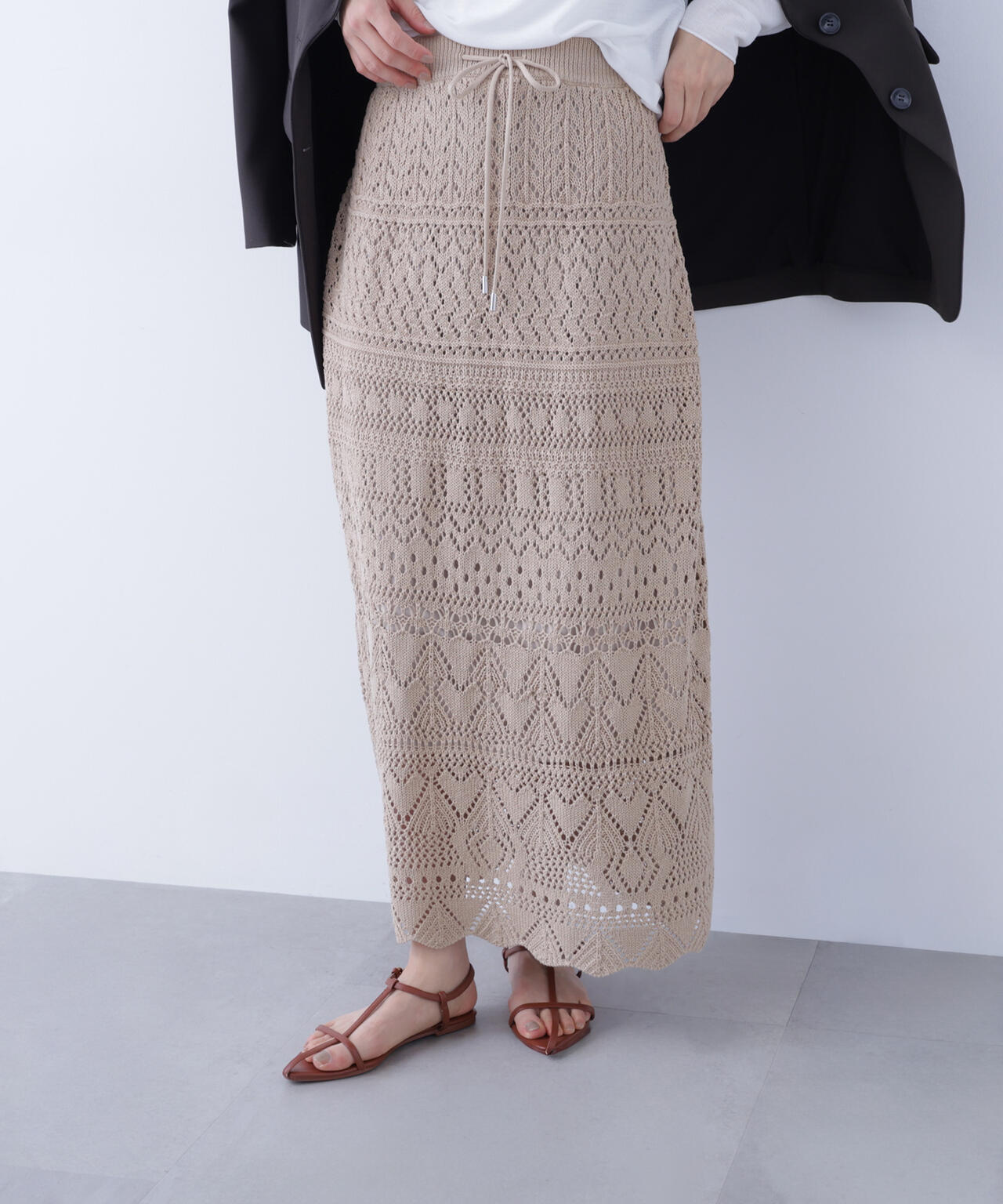 カギアミ風ニットスカート