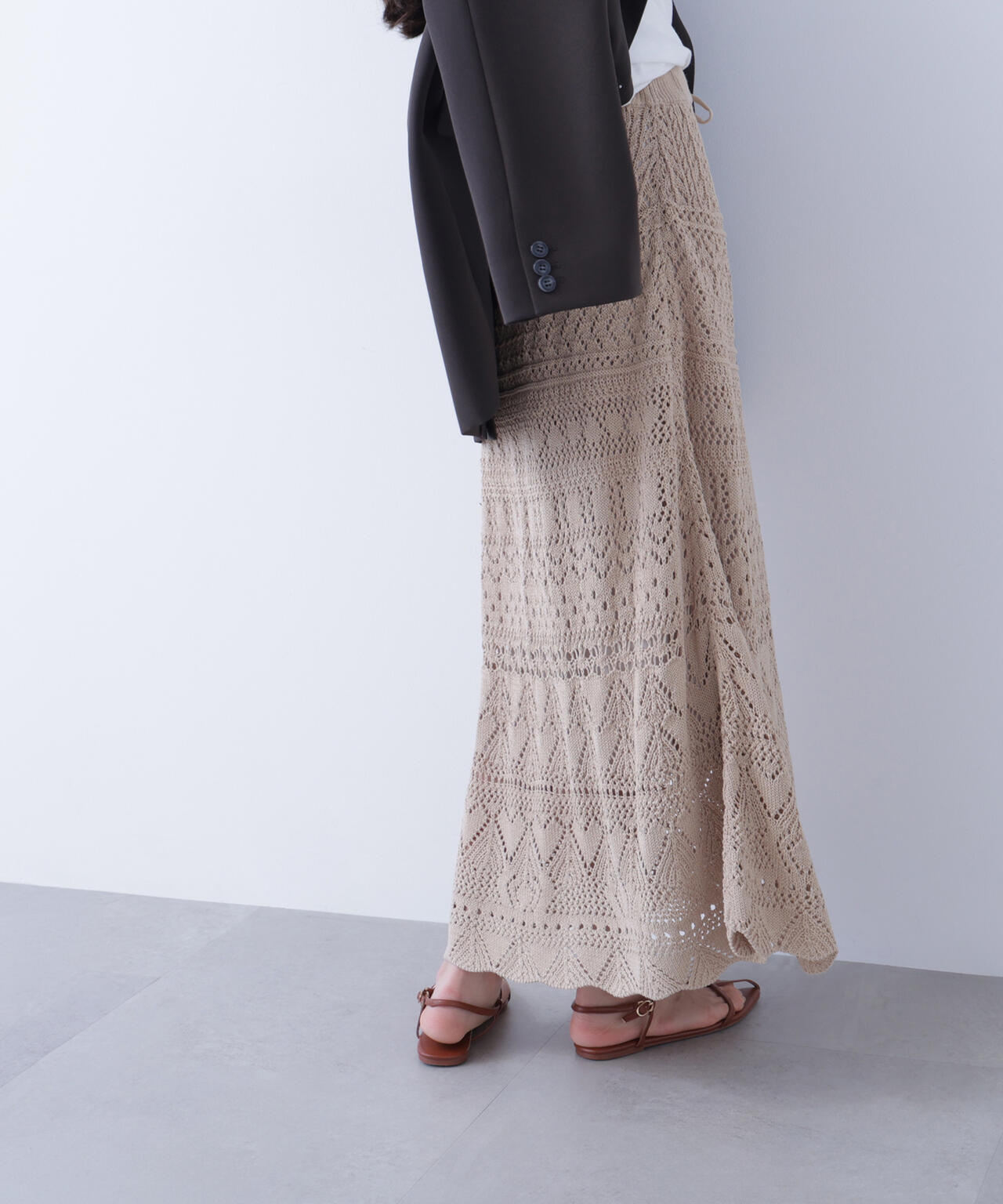 カギアミ風ニットスカート