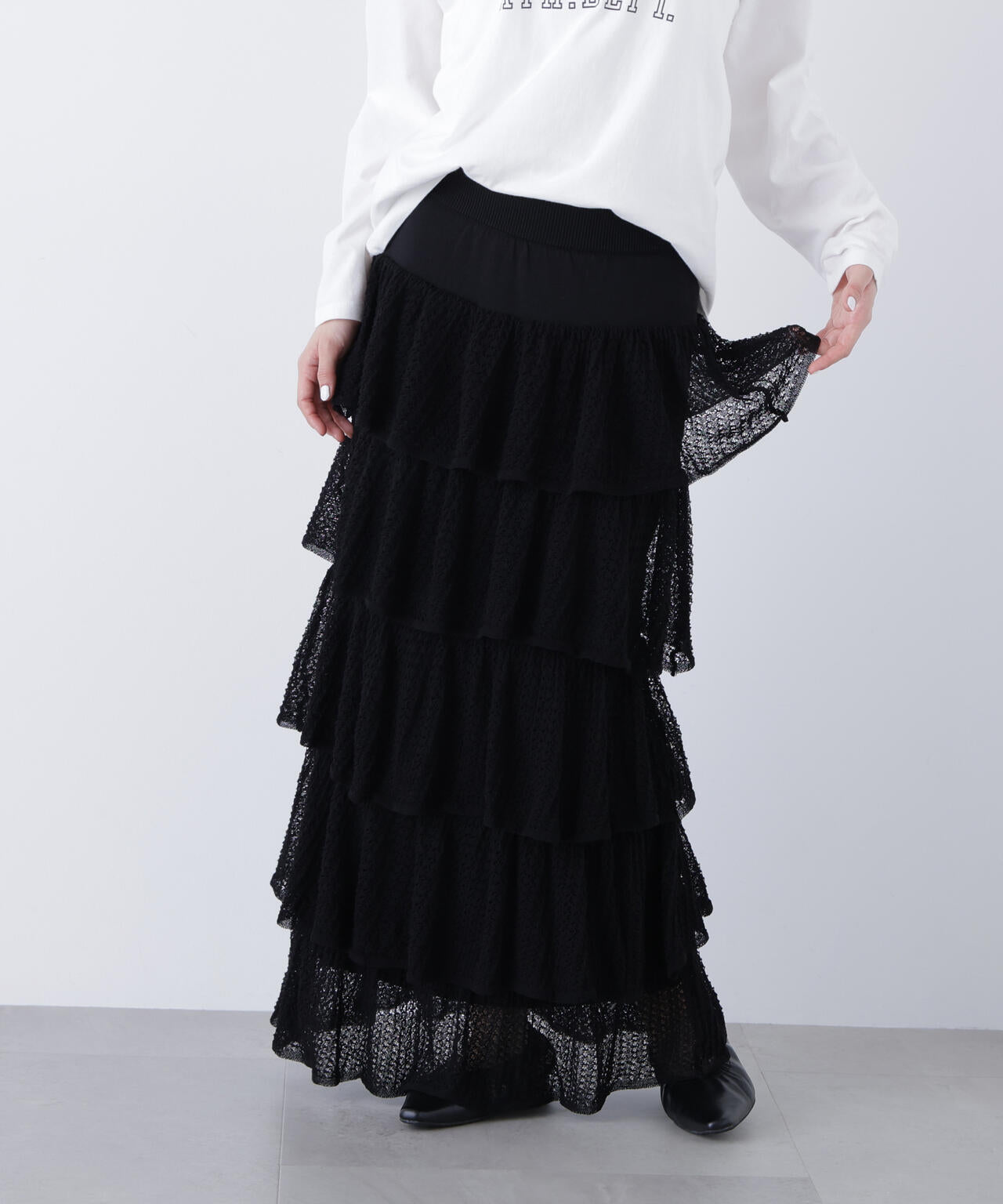 ティアードニットスカート