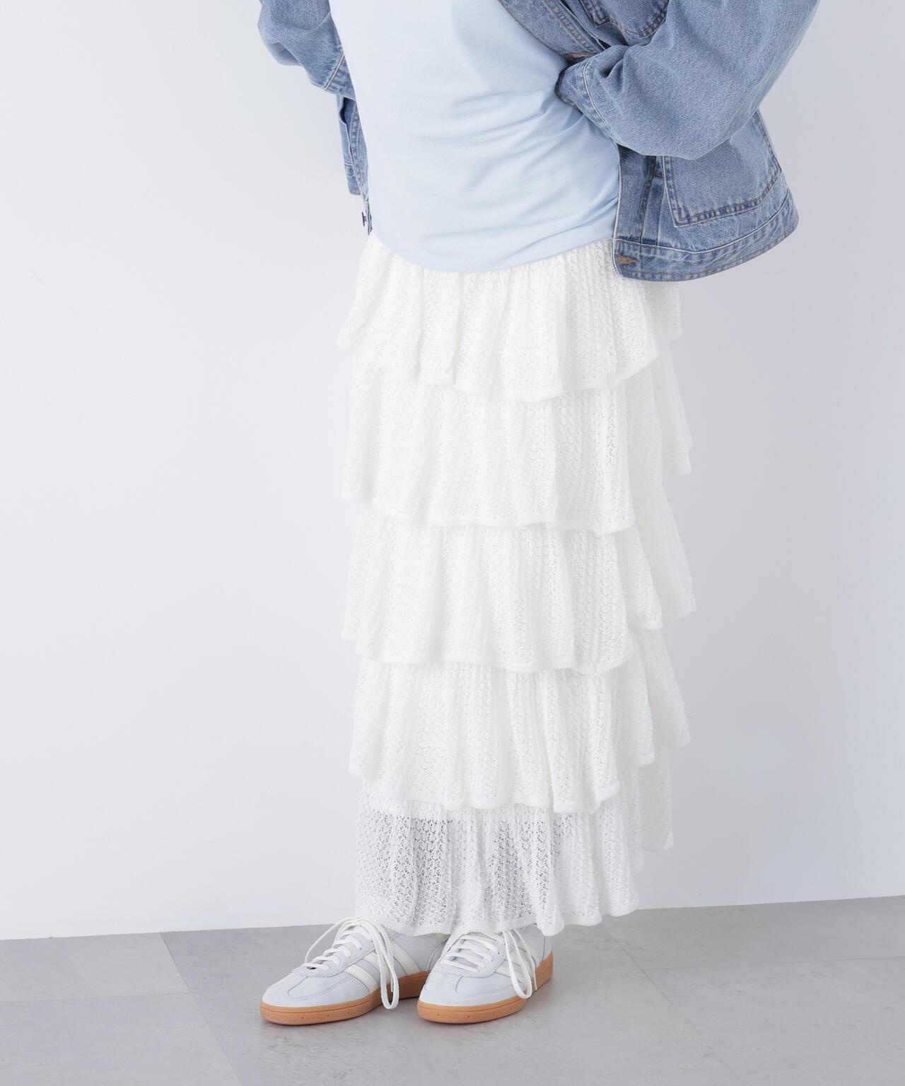 ティアードニットスカート