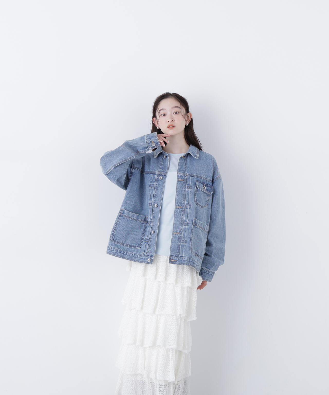 ティアードニットスカート