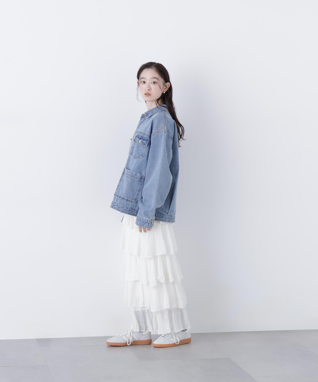 ティアードニットスカート