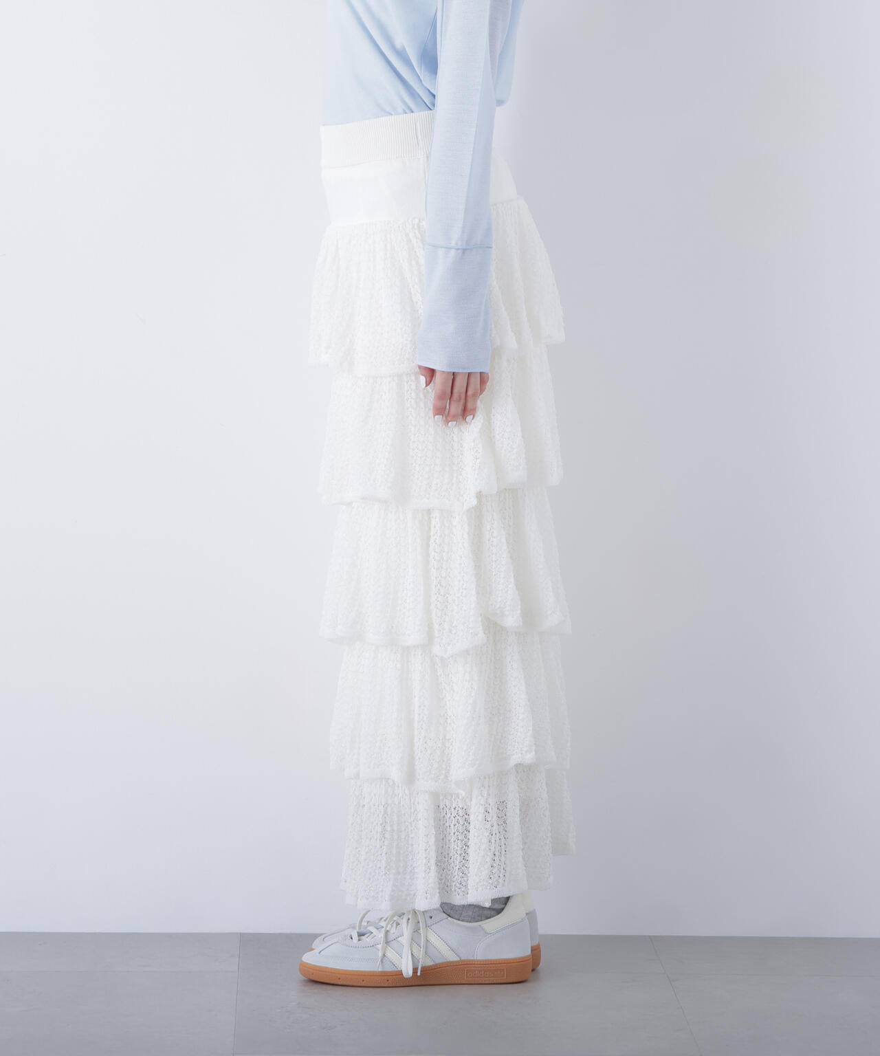 ティアードニットスカート