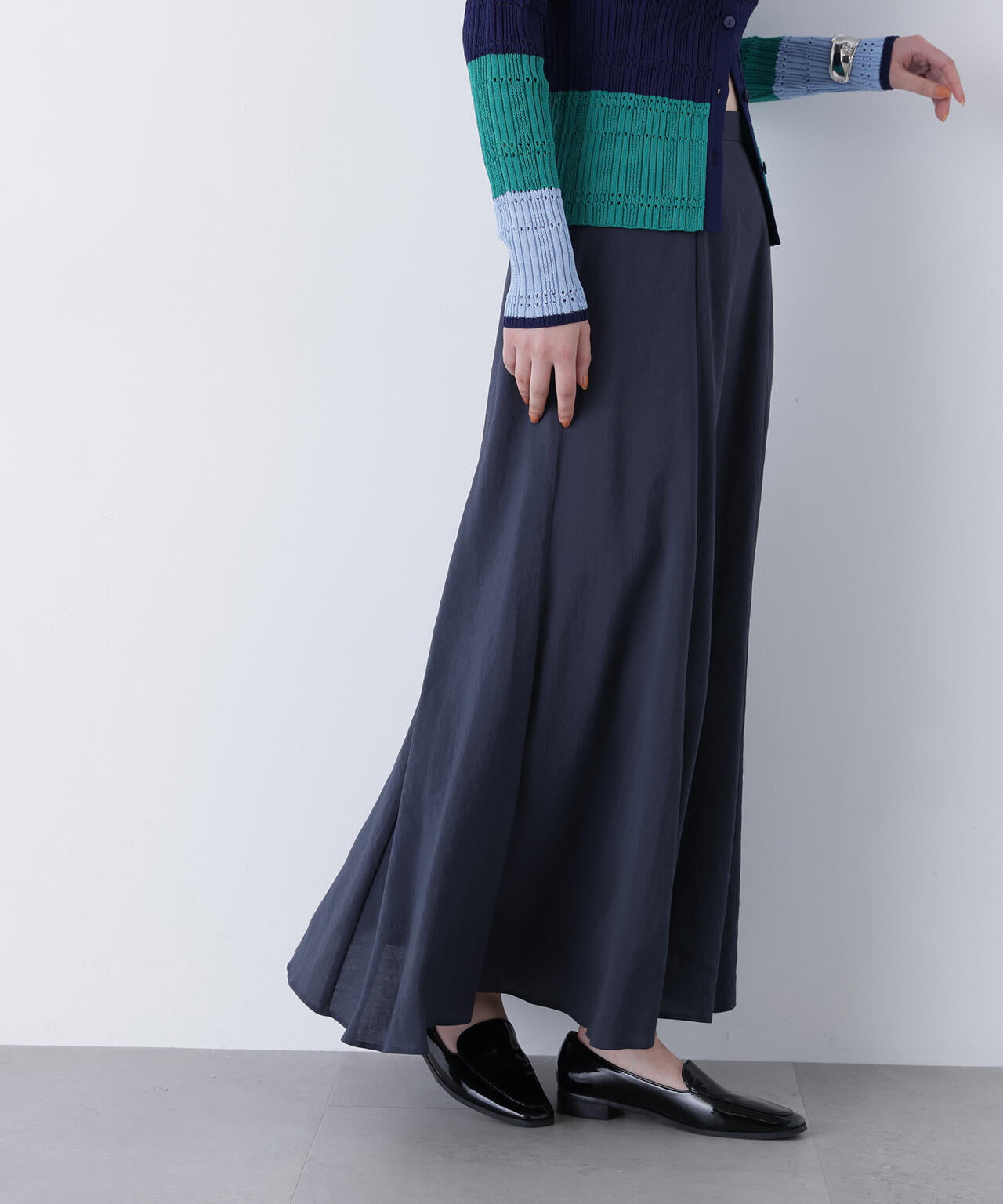 リネンライクナロースカート