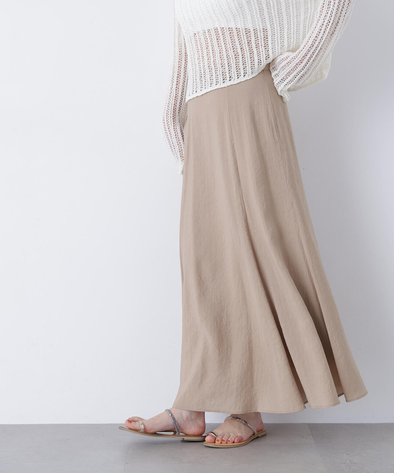 リネンライクナロースカート