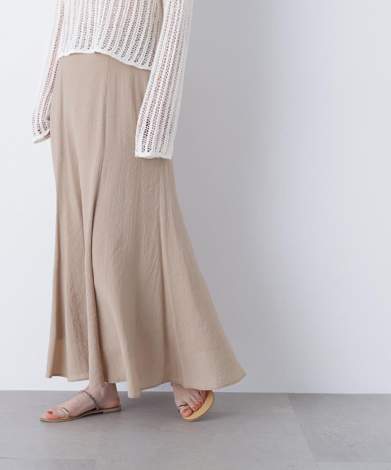 リネンライクナロースカート