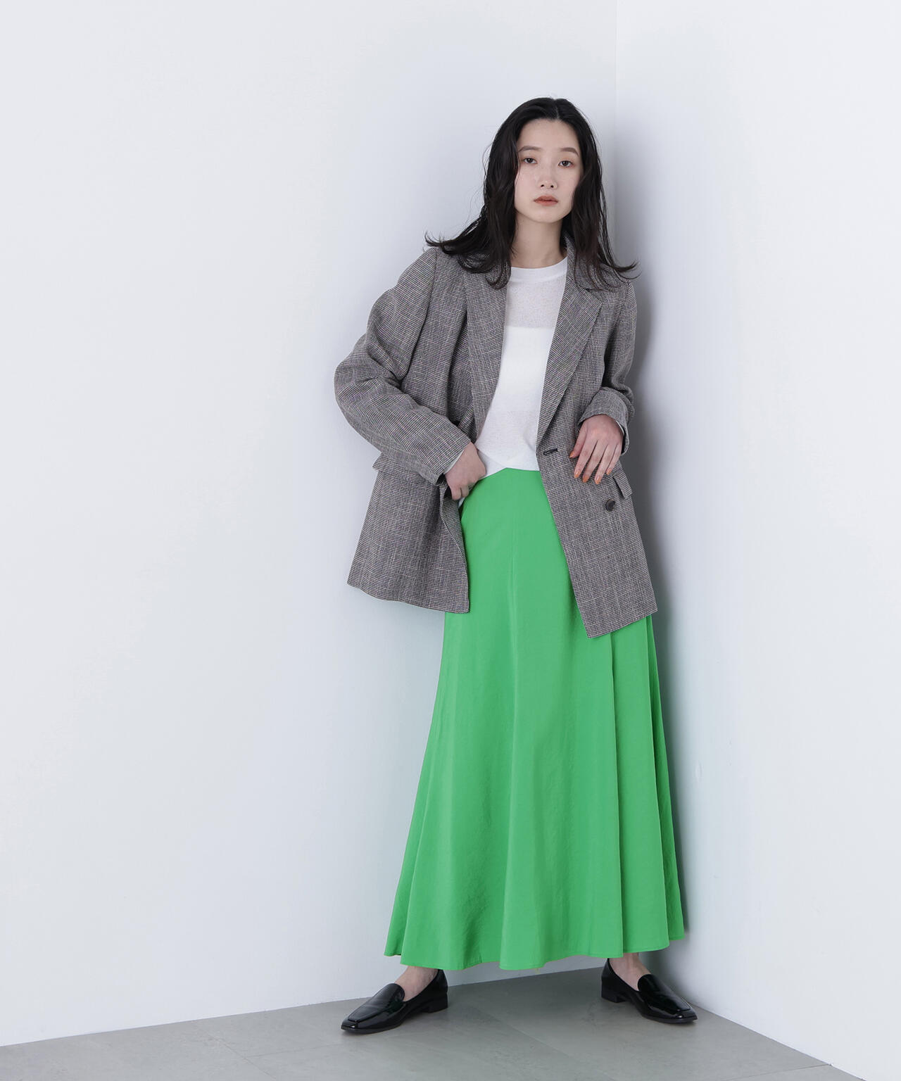 リネンライクナロースカート