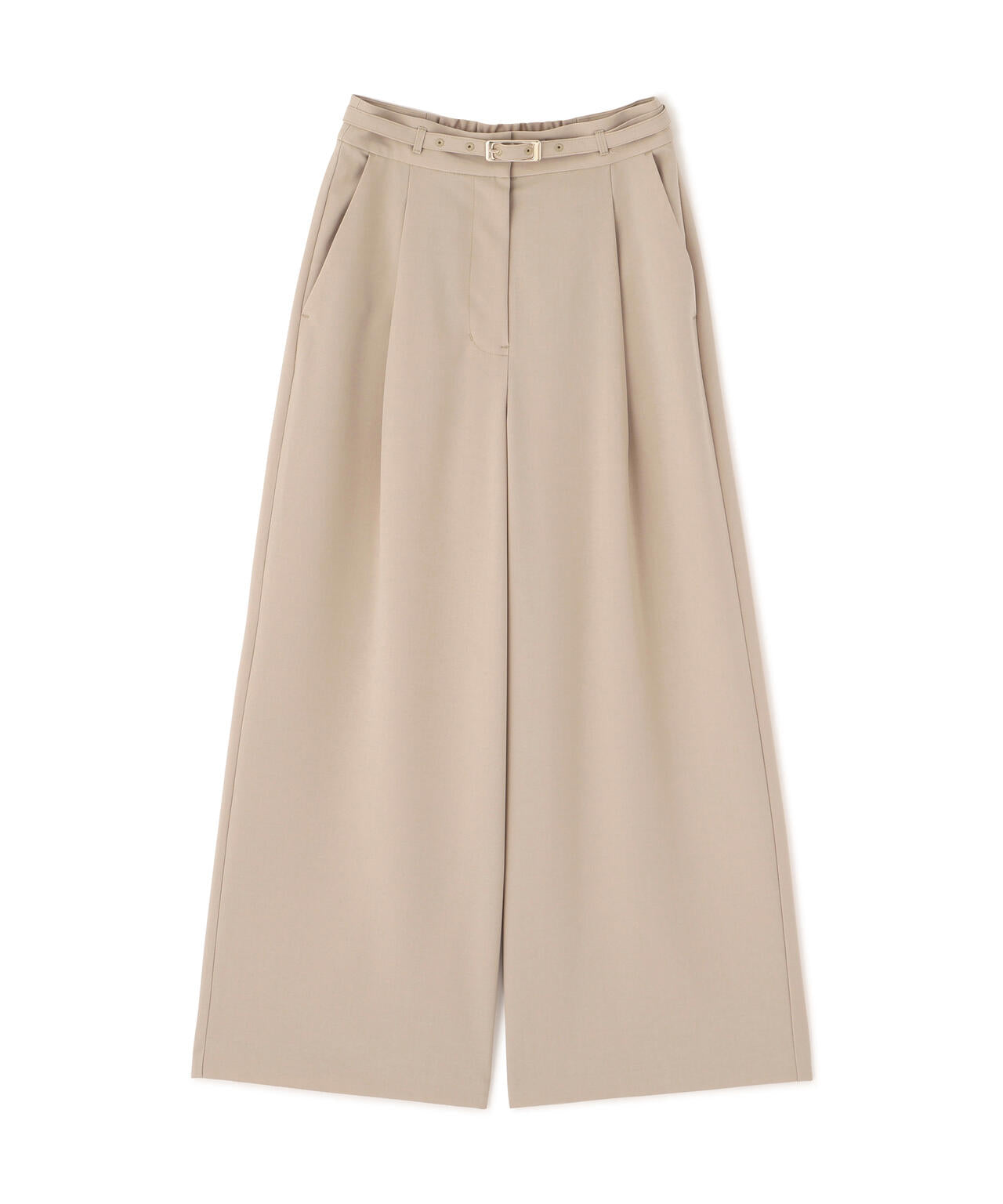 ベルテッドタックワイドパンツ