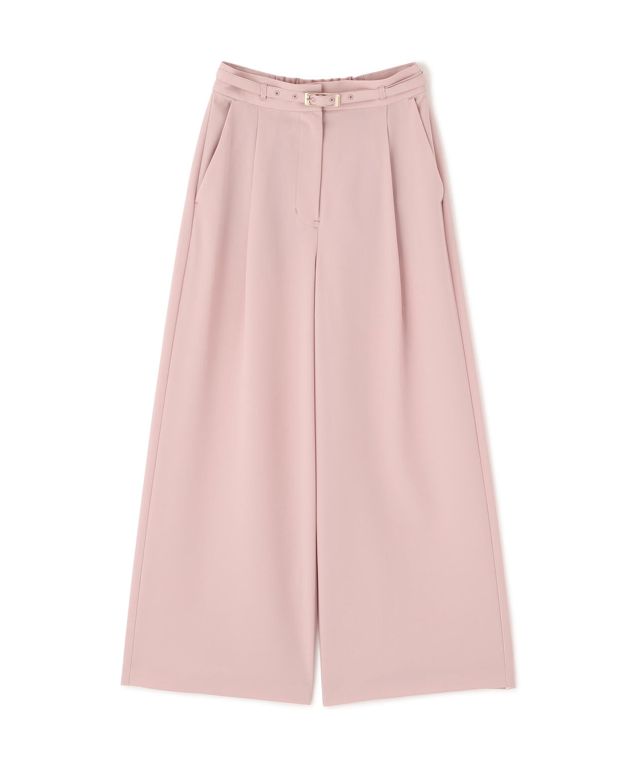 ベルテッドタックワイドパンツ