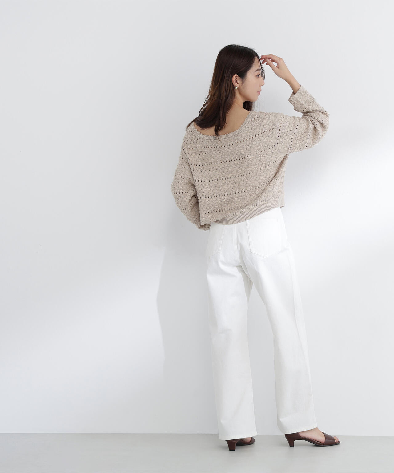 ワイドストレートデニムパンツ