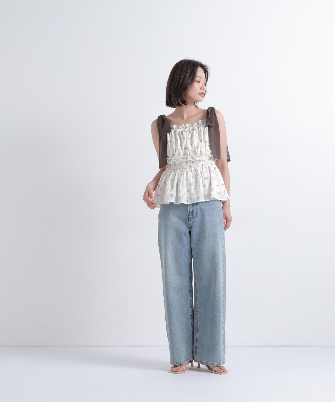 <sweet・Oggi.jp掲載>ワイドストレートデニムパンツ