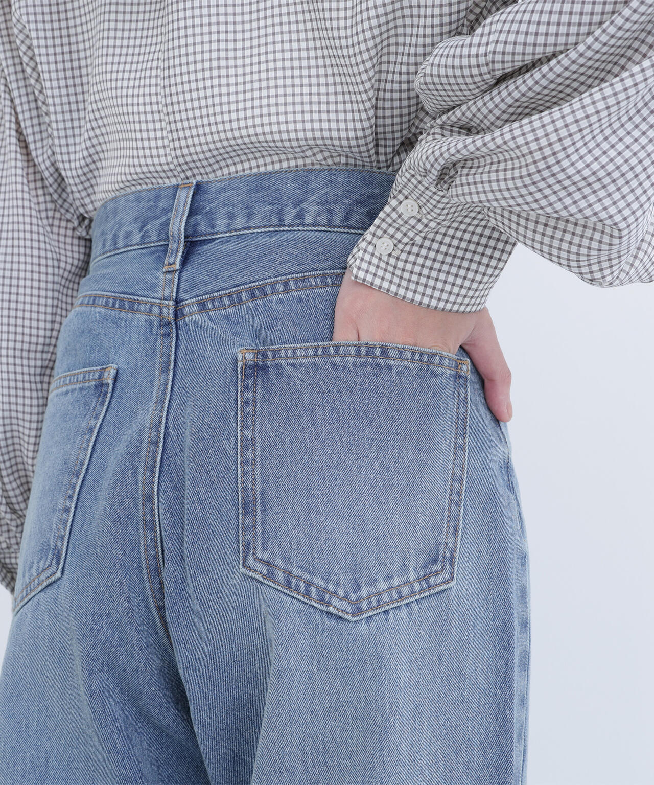 ワイドストレートデニムパンツ