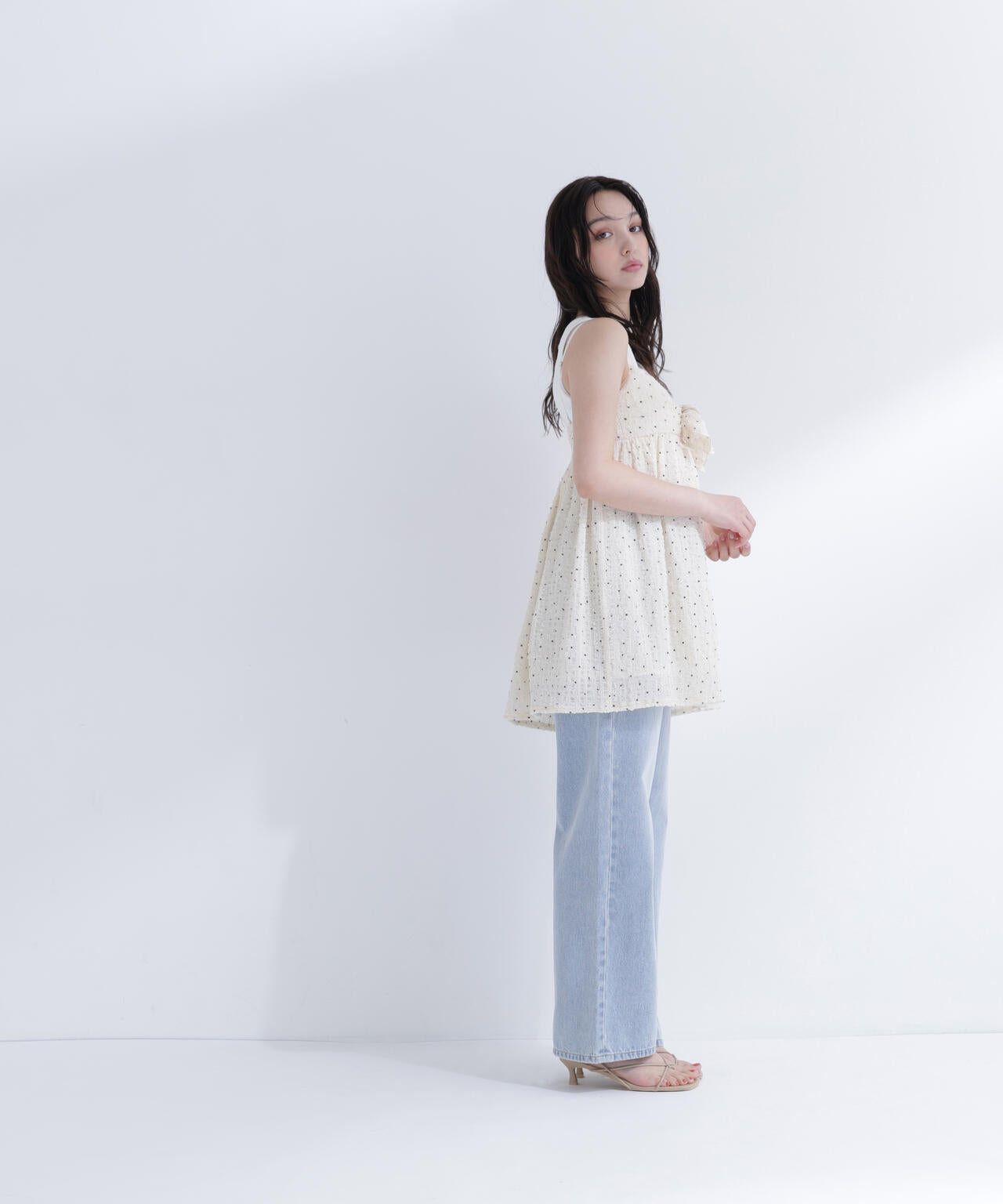 <sweet・Oggi.jp掲載>ワイドストレートデニムパンツ