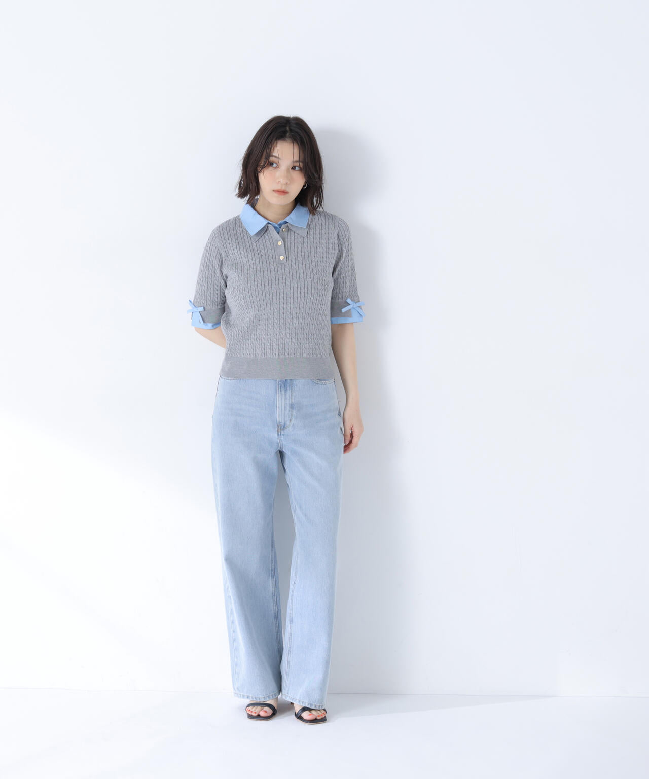 <sweet・Oggi.jp掲載>ワイドストレートデニムパンツ