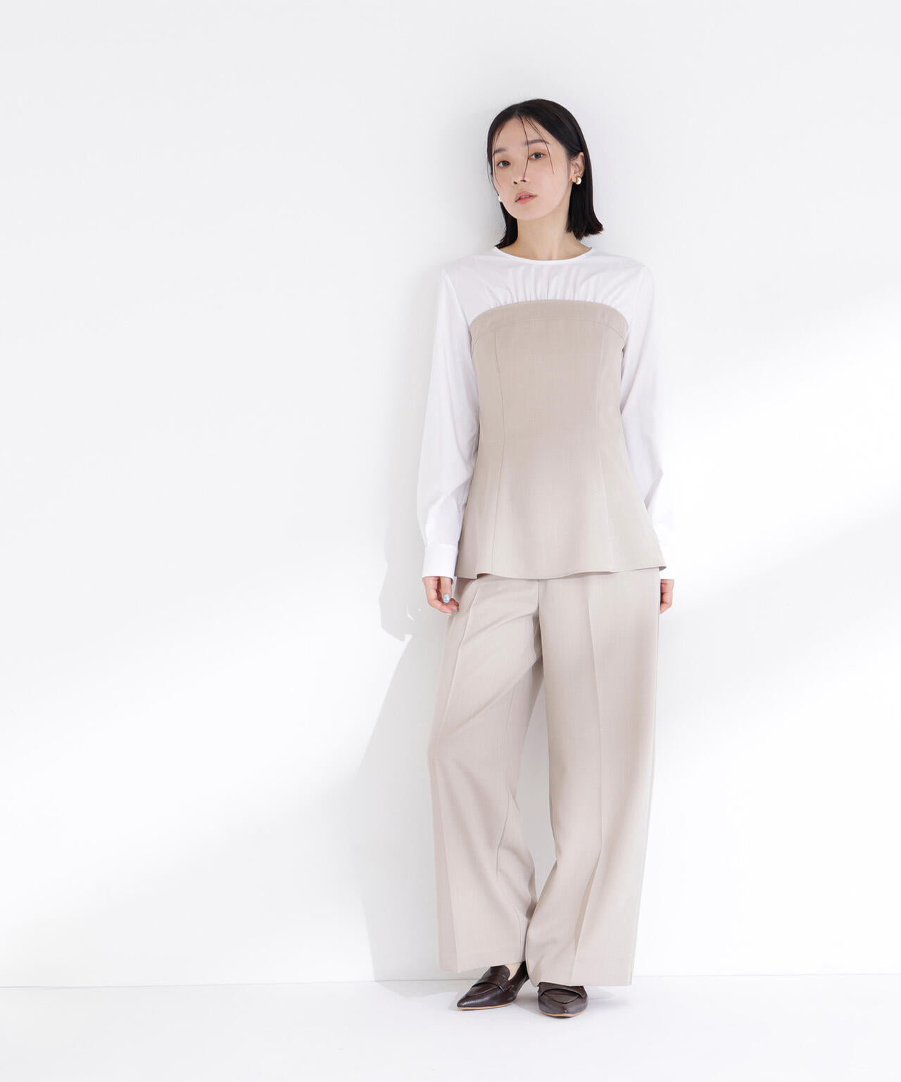 ビスチェドッキングブラウス&パンツ パンツ