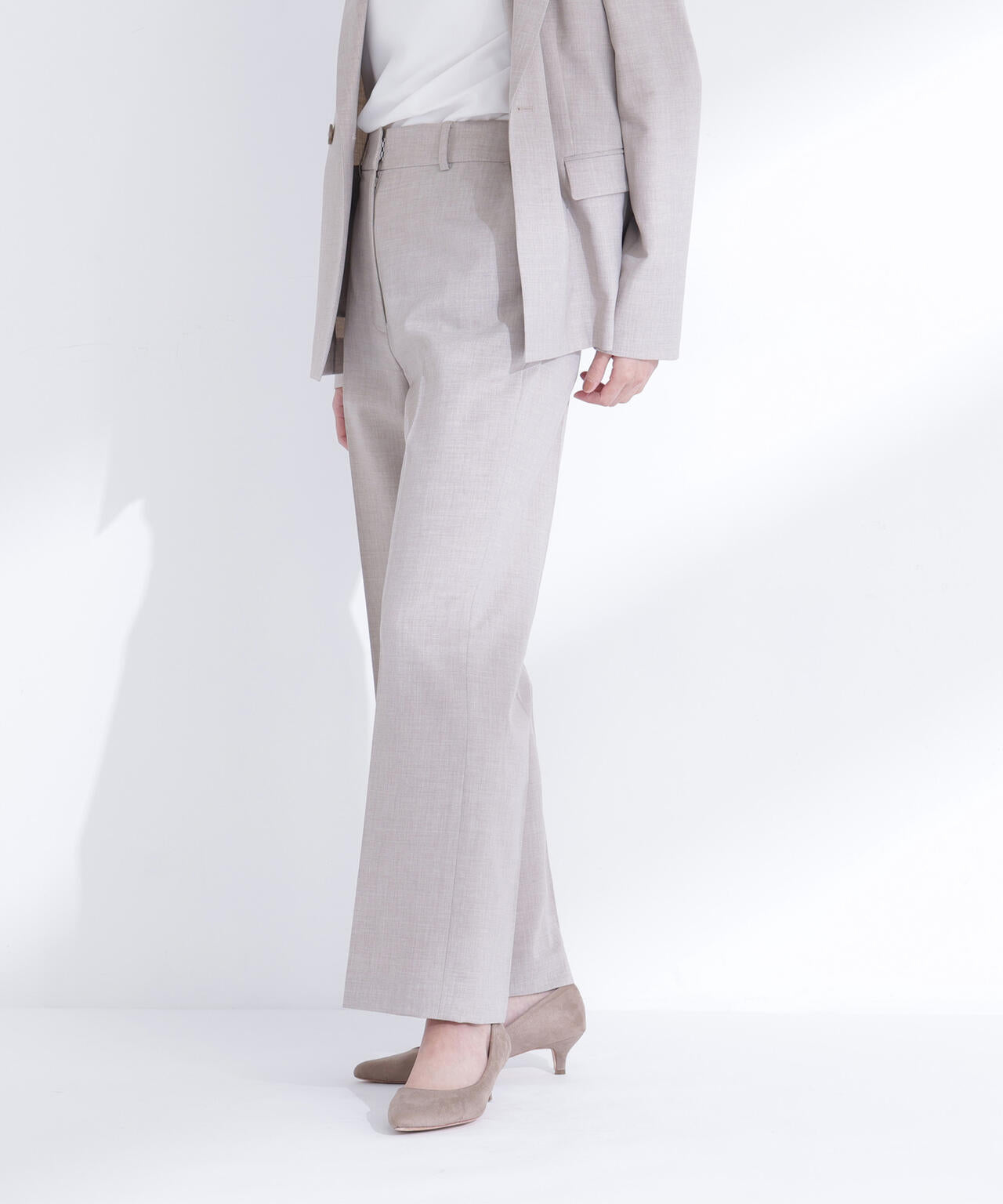 リネンライク SETUP ストレートパンツ