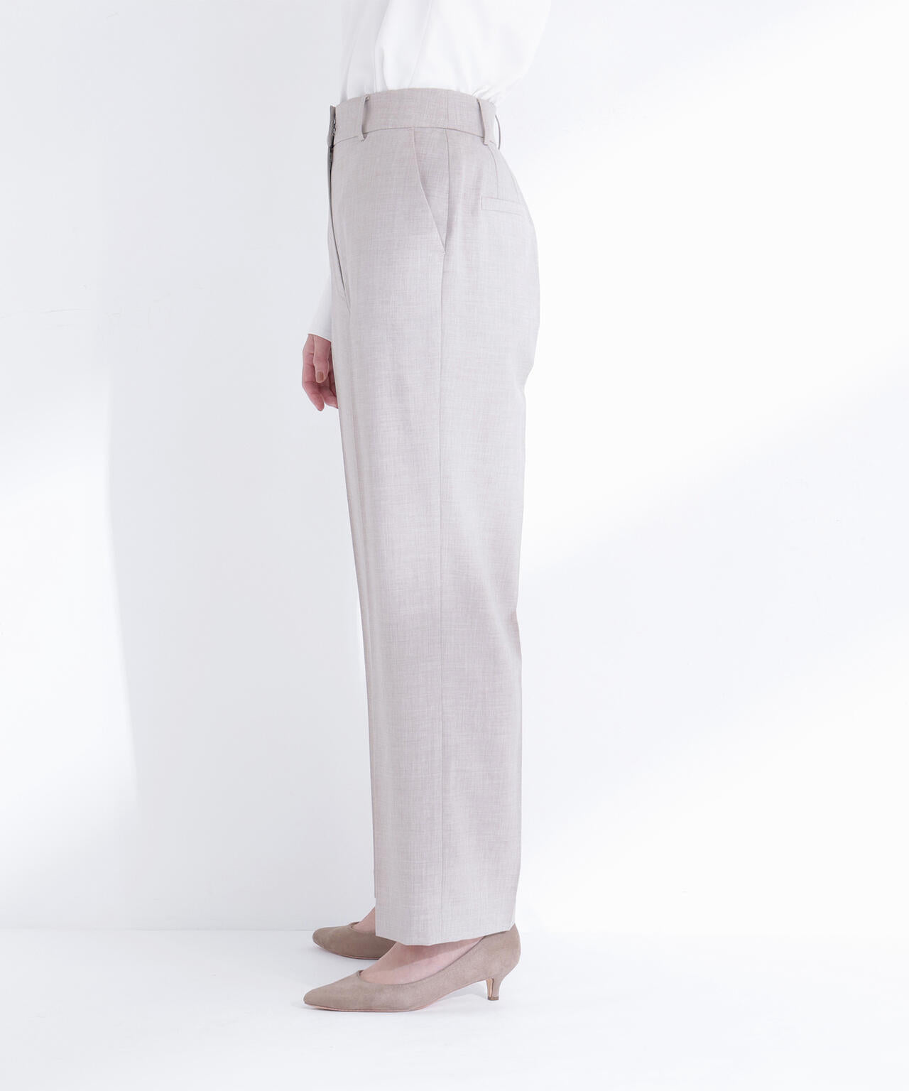 リネンライク SETUP ストレートパンツ