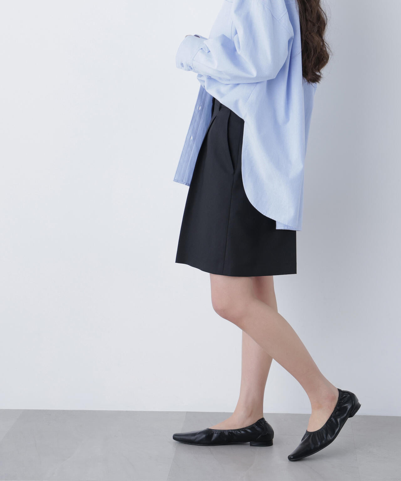 タックキュロットパンツ