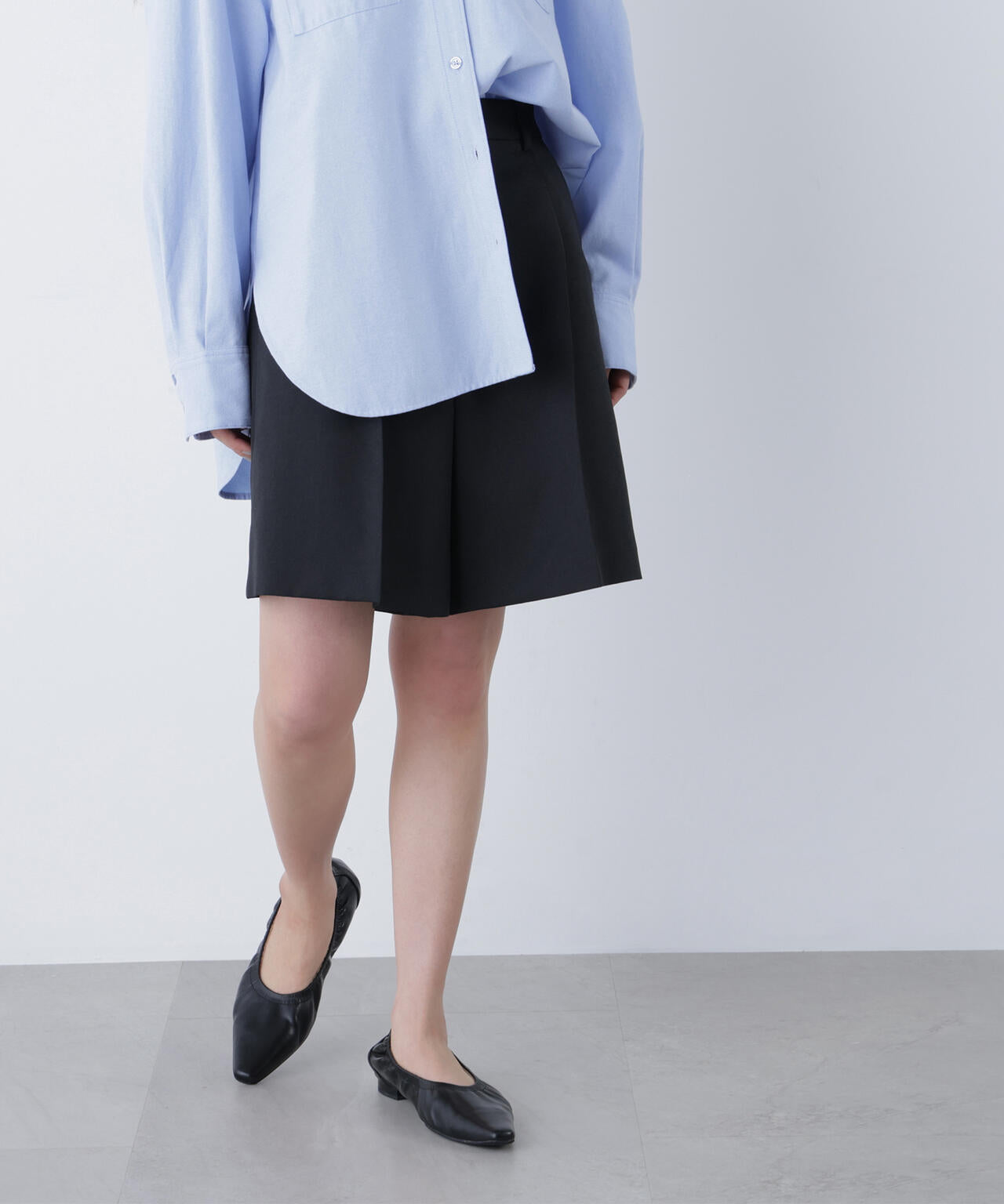 タックキュロットパンツ