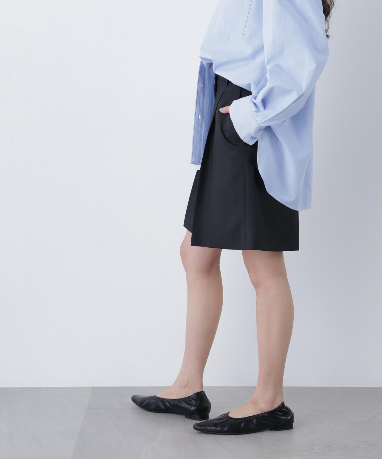 タックキュロットパンツ