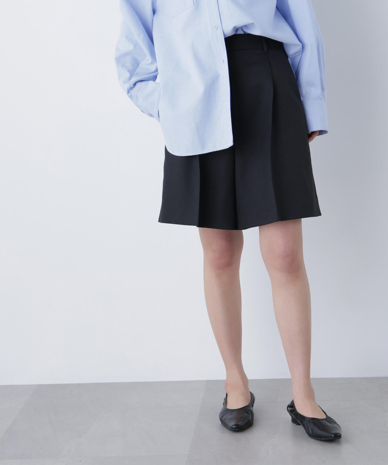 タックキュロットパンツ