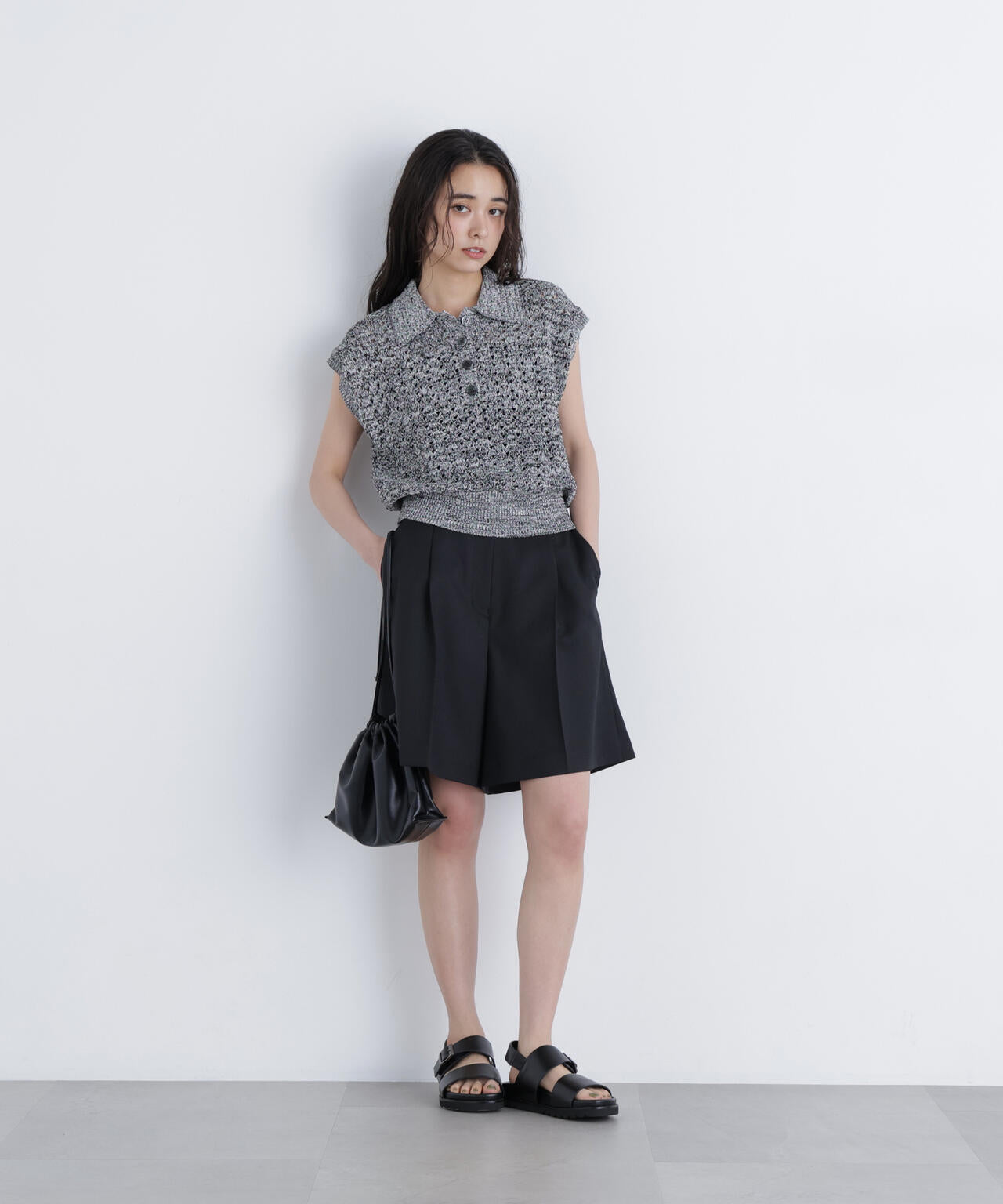 タックキュロットパンツ