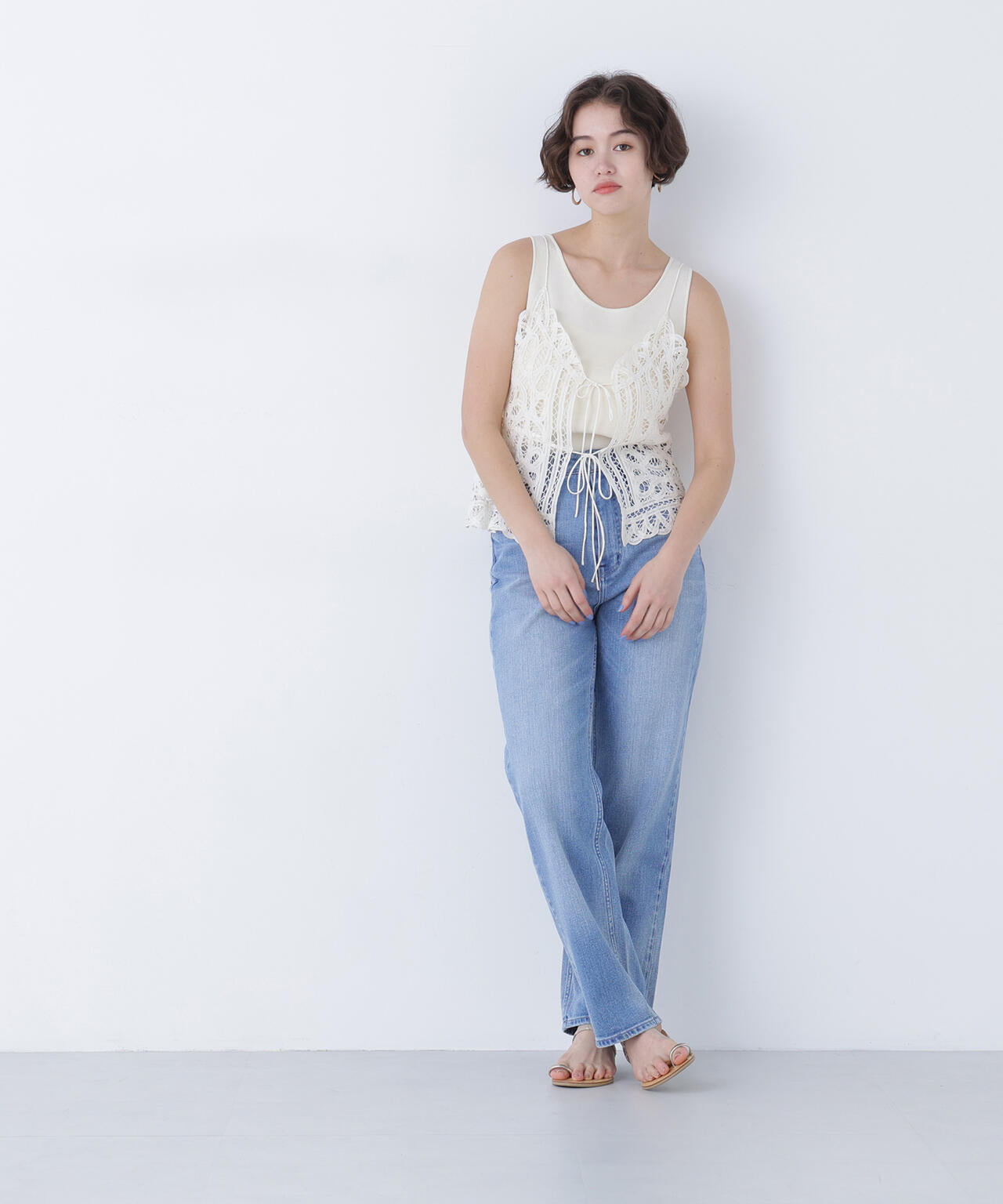 【FUDGE5月号掲載】【Healthy DENIM】ハイライズストレートデニムパンツ