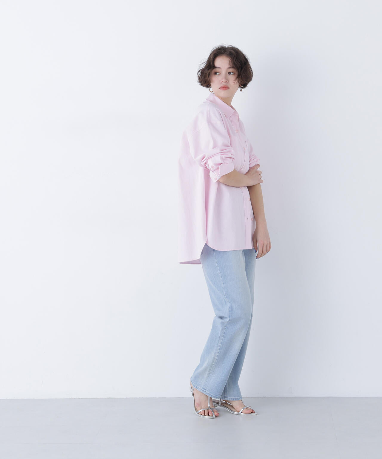 【FUDGE掲載】【Healthy DENIM】ハイライズストレートデニムパンツ