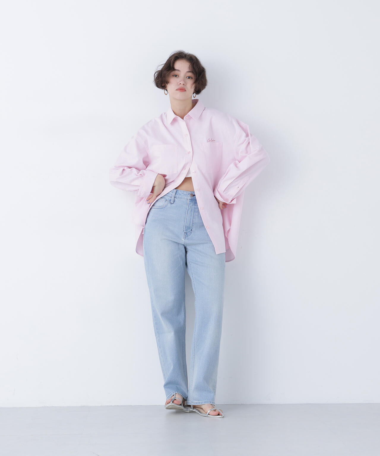 【FUDGE掲載】【Healthy DENIM】ハイライズストレートデニムパンツ