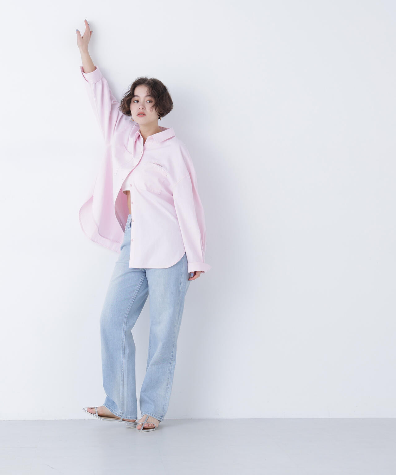 <FUDGE掲載><Healthy DENIM>ハイライズストレートデニムパンツ