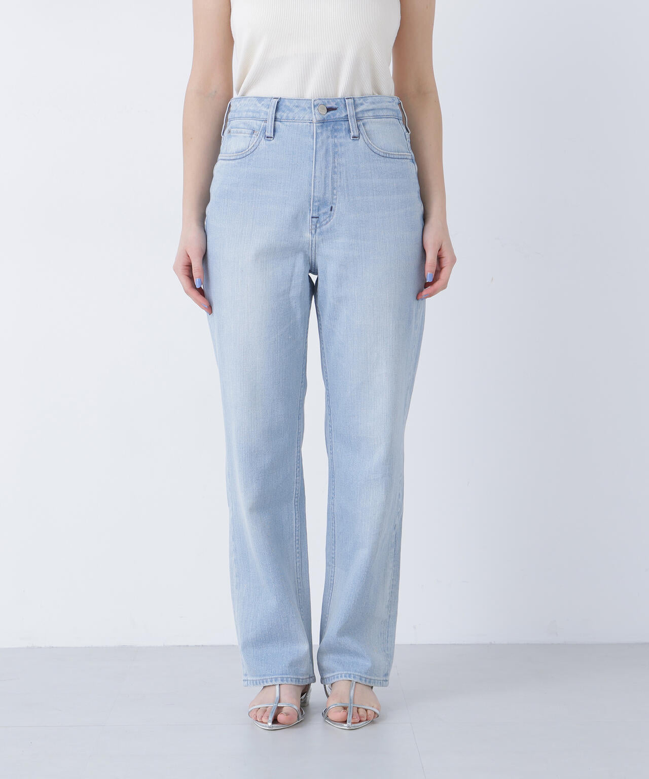 【FUDGE掲載】【Healthy DENIM】ハイライズストレートデニムパンツ