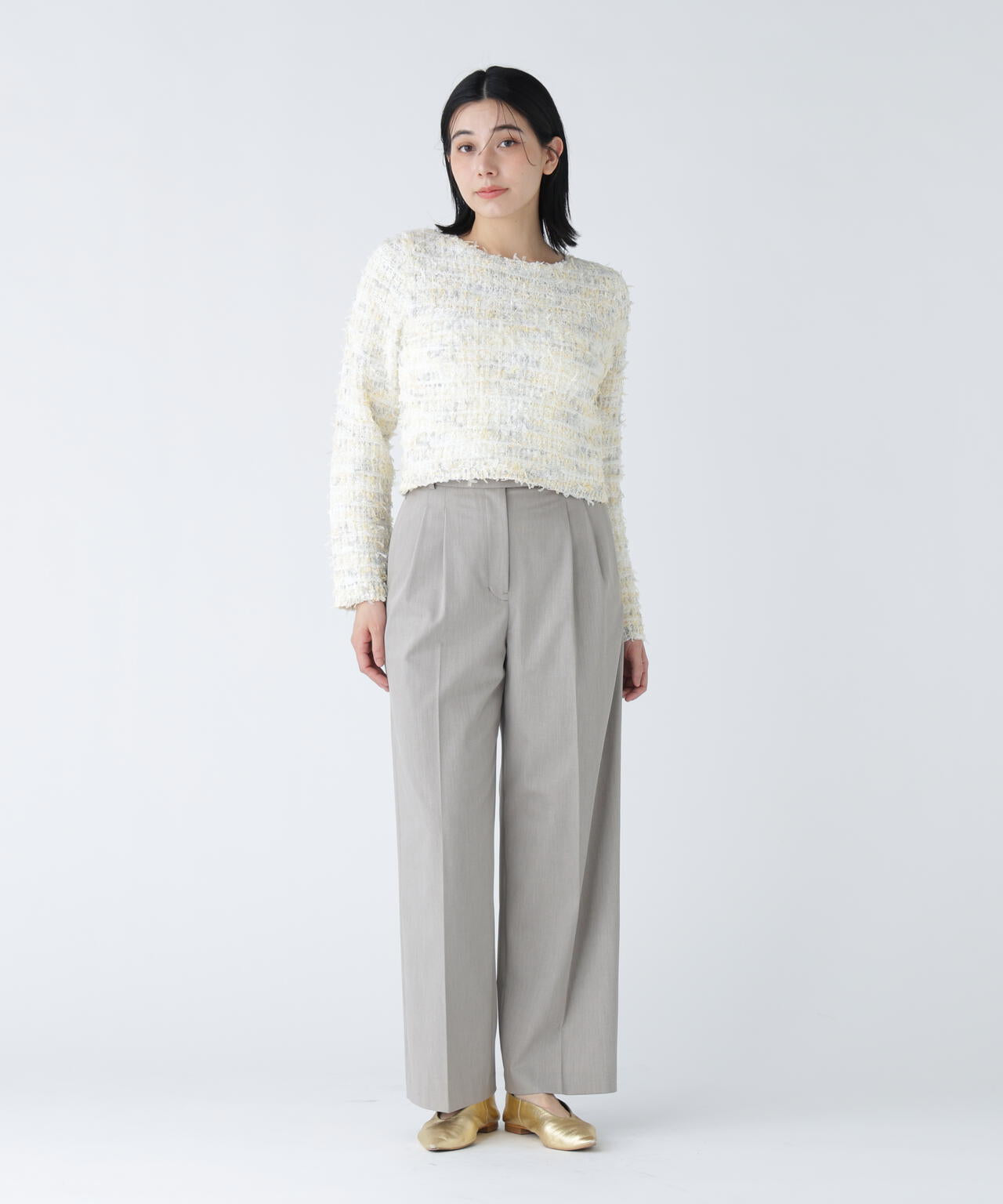 【365ユーティリティー】洗えて毛玉になりにくいタックワイドパンツ