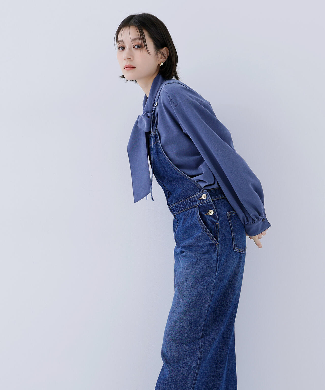 デニムオールインワン