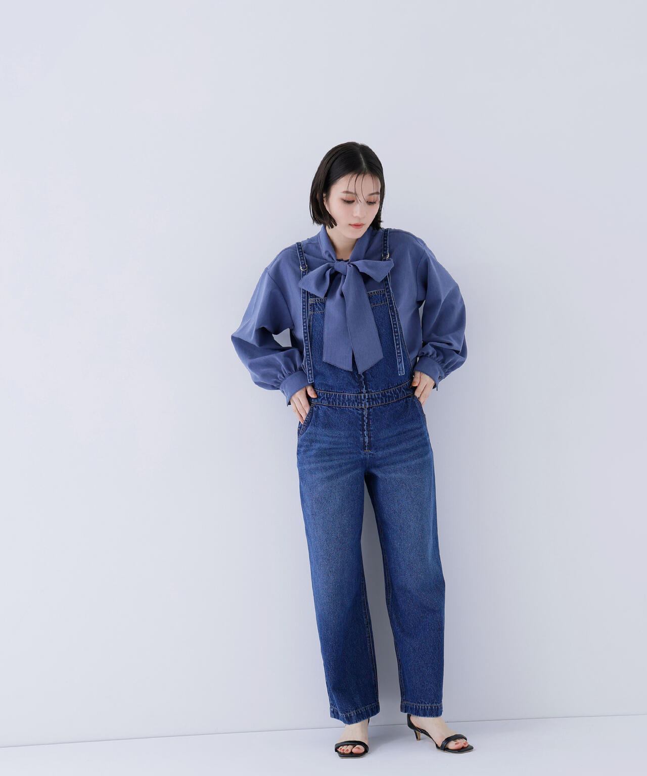 デニムオールインワン