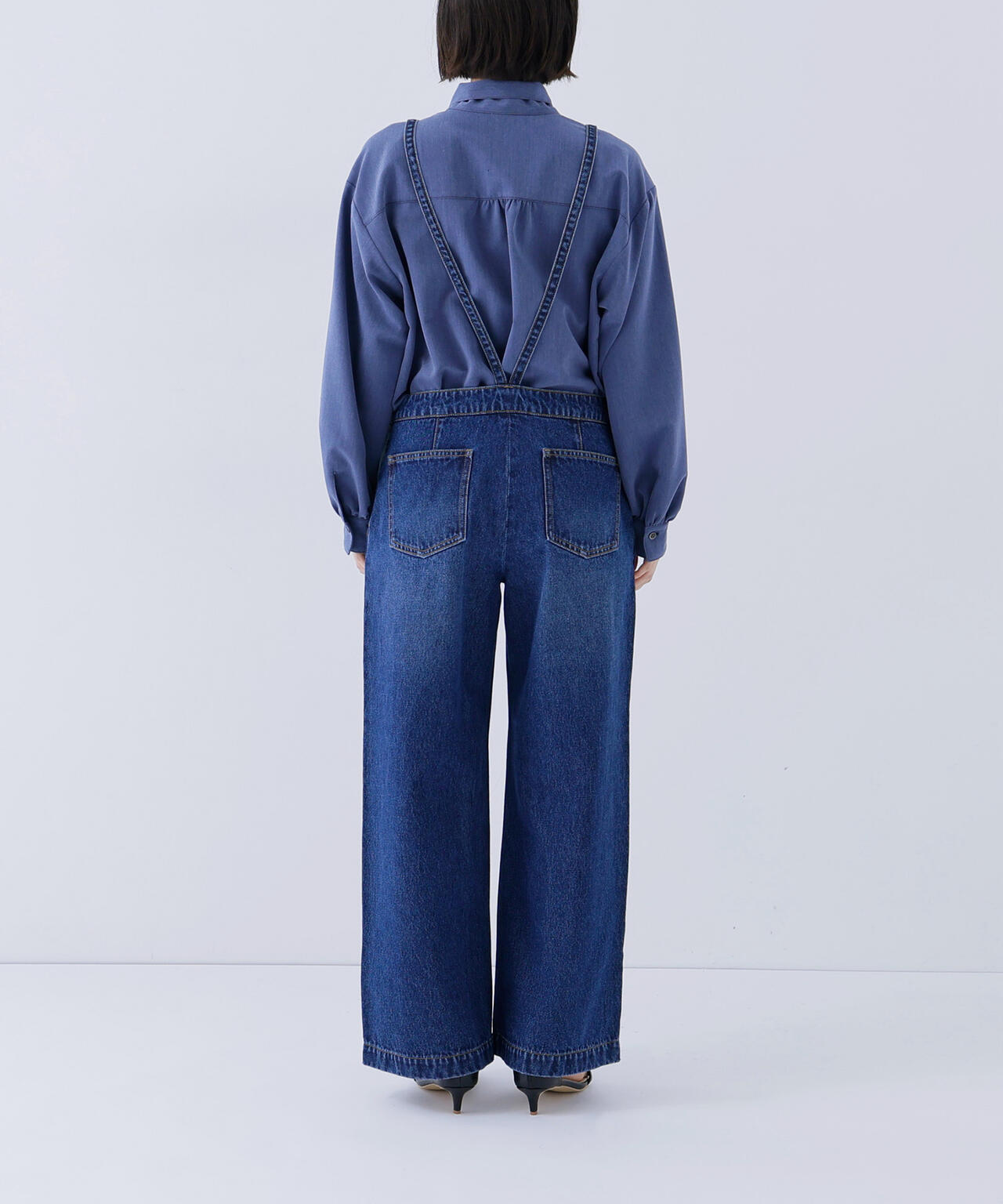 デニムオールインワン